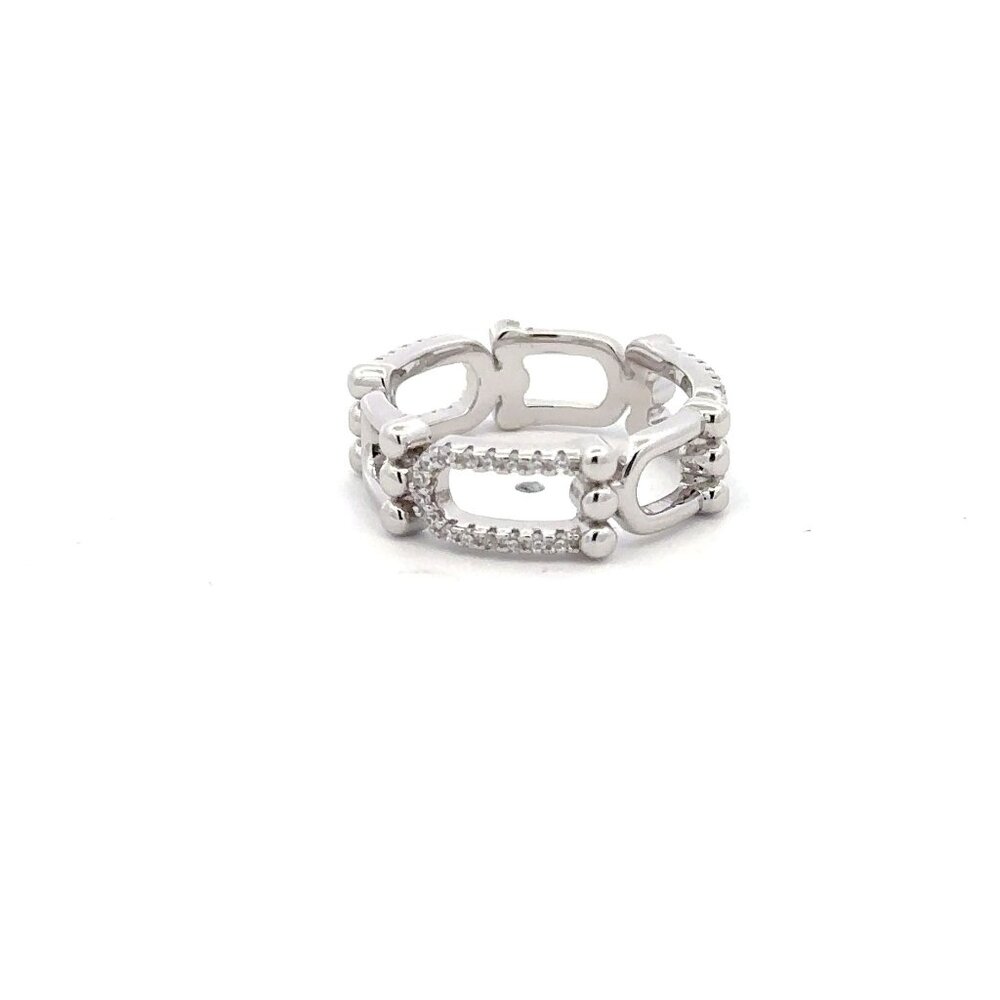 925 Sterling Silver Ring Cubic Zirconia Size 5 - Picture 3 of 6